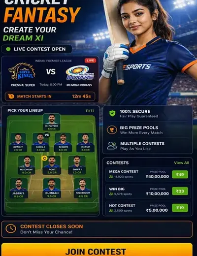 Bet121 (bet 121) fantasy cricket & matchday visual 3